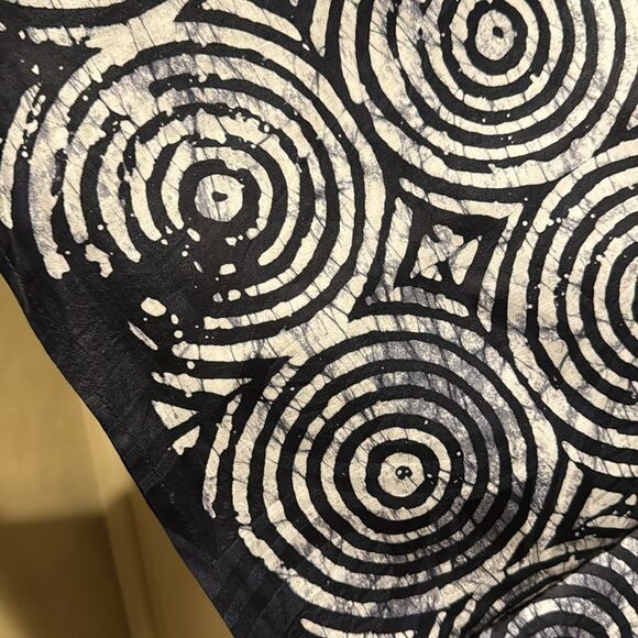 Declaj Clothing original hand sewn pullover dolman maxi black tiedye gown/kaftan - Picture 3 of 8